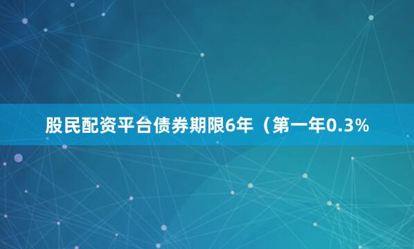 股民配资平台债券期限6年（第一年0.3%